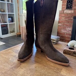 We The Free Montage Brown Suede Boots size 38.5, 8 (W)